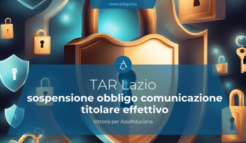 TAR Lazio, sospensione obbligo comunicazione titolare effettivo