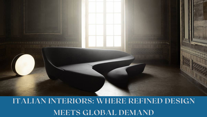 Elegant Italian interior featuring minimalist furniture, natural lighting, and high-end materials, reflecting contemporary European style.
