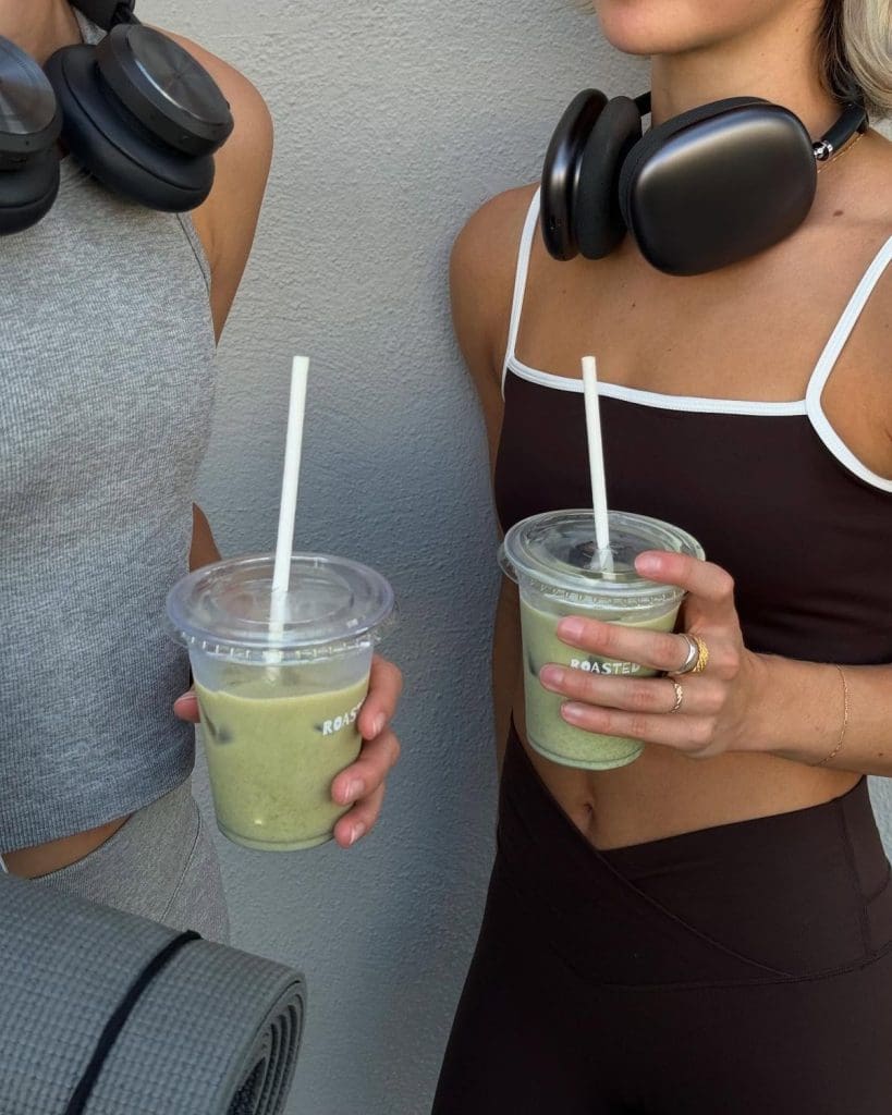 pilates and matcha