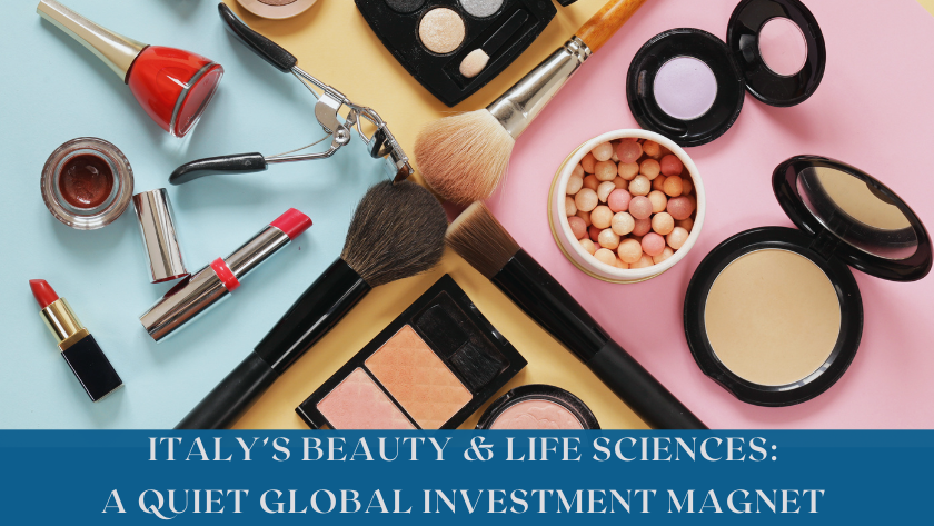 Italy’s beauty and life sciences industry, highlighting innovation, research, and investment growth in cosmetics, biotech, and pharmaceuticals.